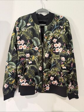 H&M Reversible Tropical Bomber Jacket – Size Medium